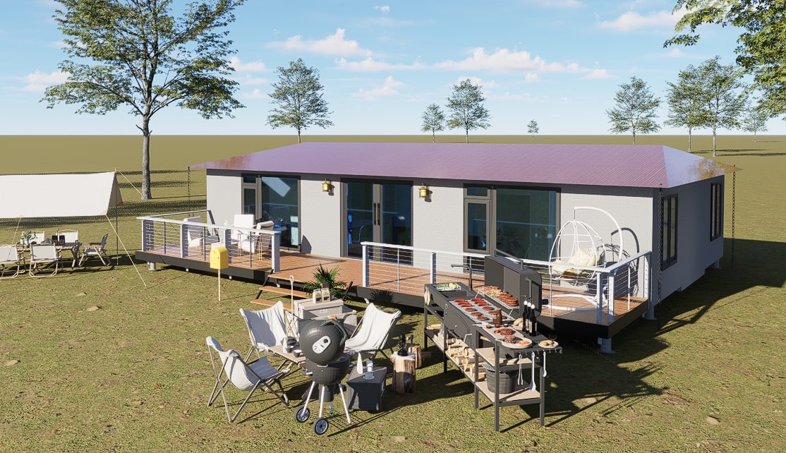 Trio Elite Side View with Outdoor Setup